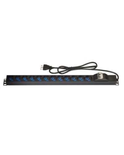 12-Outlet Vertical Rack Mount Power Strip with Circuit Breaker LK10057