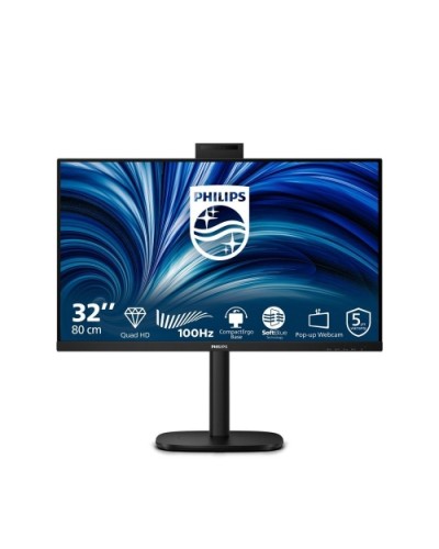 MONITOR PHILIPS LED 31.5" 32B2U3601H/00 2560x1440 100HZ 4ms 350cd/m² 1.500:1 2x2W MM WEBCAM Reg.H PIVOT HDMI DP USB-C Docking