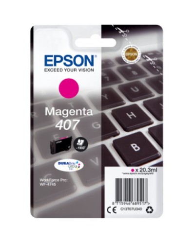 EPSON C13T07U340 Magenta Ink Cartridge for WF-4745DTWF (1,900 Pages)