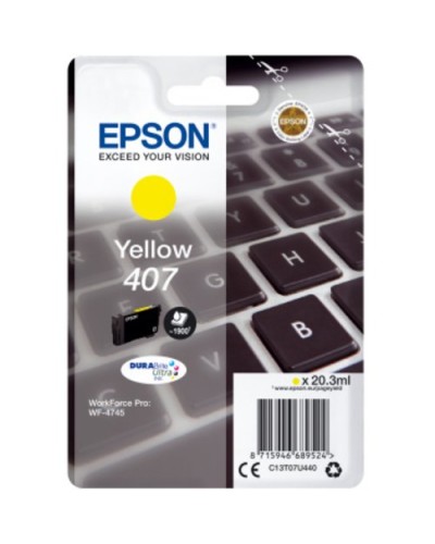 EPSON C13T07U440 Yellow Ink Cartridge - WF-4745DTWF - 1,900 Pages