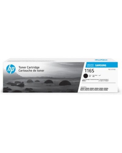 HP SAMSUNG MLT-D116S/ELS Black Toner Cartridge 1,200 Pages for SL-M2625 SL-M2825ND SL-M2675F SL-M2875FD M2885FW M2835DW