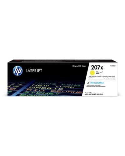 HP W2212X No. 207X Yellow Toner Cartridge (2,450 Pages) - LaserJet M255dw, M283fdn, M283fdw, M282nw