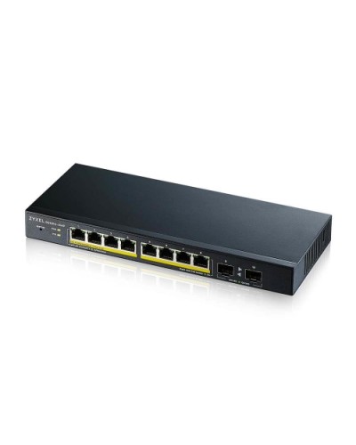ZYXEL GS1900-10HP V2 8-Port Gigabit PoE Switch (70W PoE Budget) + 2 SFP Ports, IPv6, VLAN, Fanless, Web Managed