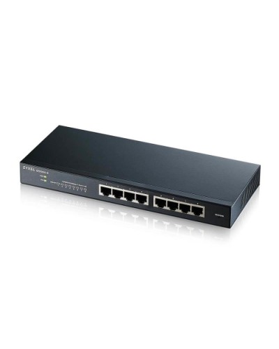 ZYXEL GS-1900-8 8-Port Gigabit LAN Switch, IPv6, VLAN, Fanless Design, Web Managed Desktop