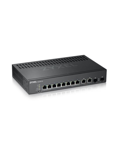 ZYXEL GS2220-10-EU0101F 8-Port Gigabit + 2-Port (RJ-45/SFP) Switch, IPv6, VLAN, Desktop/Rack Managed Layer 3 Lite - Fanless