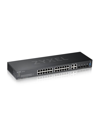 ZYXEL GS2220-28-EU0101F 24P Gigabit +4P (RJ-45/SFP) Switch, IPv6, VLAN, Managed Layer 3 Lite, Desktop/Rack, Fanless