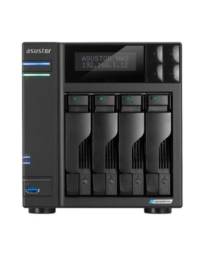 ASUSTOR AS6704T NAS Tower - 4 Bay + 4x M.2 NVMe, Intel Celeron N5105, 4GB (up to 16GB), 2.5GbE x 2