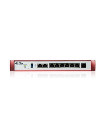 ZYXEL USGFlex 200HP Security Gateway Firewall - VPN: 100IPSec/L2TP, 50SSL, 6xLAN + 2x2.5GbE (1 PoE 30W), Fanless, Up to 50 Users