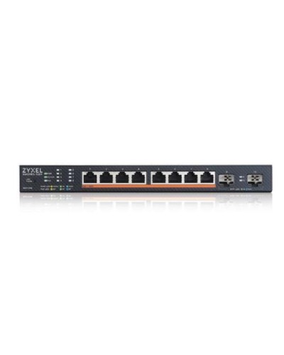 XMG1915-10EP - 8-Port 2.5G Web Managed NebulaFlex Switch (130W PoE) + 2-Port 10GbE SFP+ / Fanless