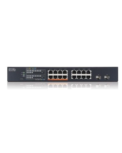 XMG1915-18EP NebulaFlex Web Managed Switch - 16-Port 2.5G (8 PoE, 180W) + 2-Port 10GbE SFP+