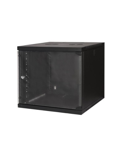 19 inch 9U Wall Mount Rack Cabinet (H)490x (W)540x Depth 600mm Black - LK1909U66N