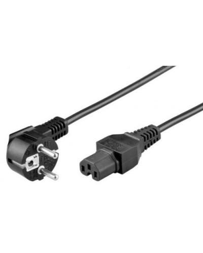 CAVO LINK ALIMENTAZIONE SCHUKO 90° - C15 FEMMINA,1,8MT, PER TEMPERATURE ELEVATE, NERO, LKC1518