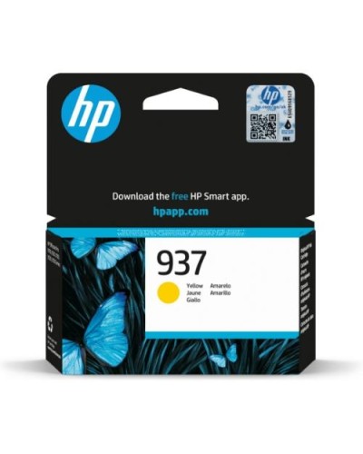 HP 937 Yellow Ink Cartridge (4S6W4NE) - 800 Pages - OJ-9110b, OJ-9120b, OJ-9130b