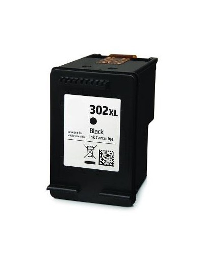 HP 302XL Black Compatible Ink Cartridge 15ML - For 1110 2130 3630 3636 4520 3830 3831 3834 3835 4650 4527 4657 5230 - F6U68AE