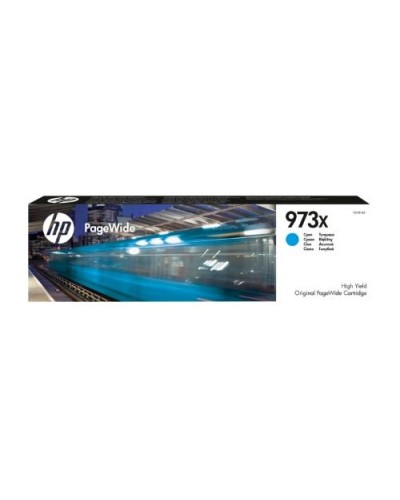 HP 973X Cyan Ink Cartridge (F6T81AE) - Compatible with HP PageWide 477DW, 452DW