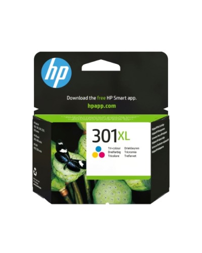 HP CH564EE No. 301XL Tri-Color Ink Cartridge - 480 Pages - Deskjet F2050 1510 3050 3050A 1050 2050A OJ-2620 OJ-4630