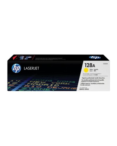 HP CE322A 128A Yellow Toner Cartridge 1300 Page Yield X CM1415 CM1415FN CM1415FW CP1525N CP1525NW
