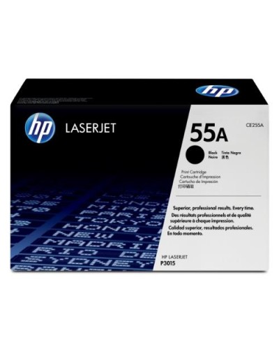 HP CE255A Black Toner 6000 Page Yield for P3015 P3015X P3015D P3015DN M521