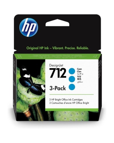 HP 3ED77A No. 712 Cyan Tri-Pack Ink