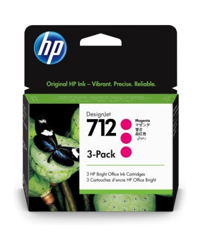 HP 3ED78A No. 712 Magenta Tri-Pack Ink Cartridge