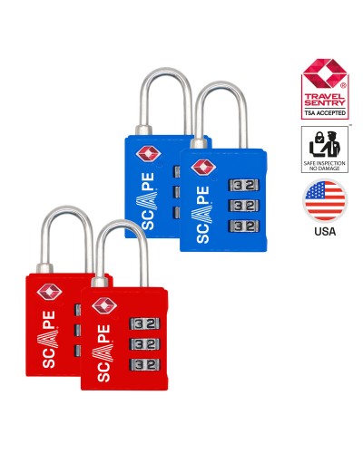 Combination padlock Scape Travel 2 Pieces