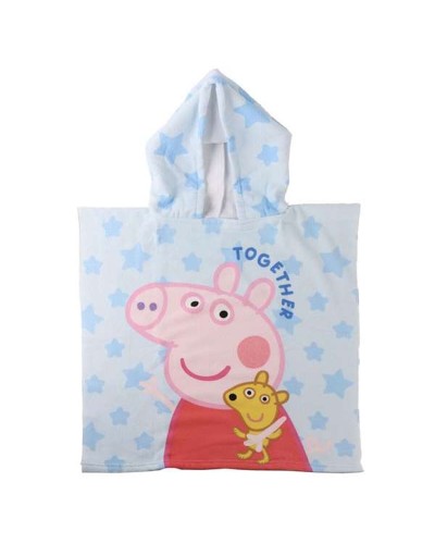 Poncho-Towel with Hood Peppa Pig Light Blue 55 x 77 cm