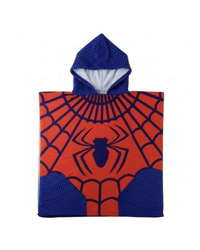Serviette poncho avec capuche Spider-Man Rouge 55 x 77 cm