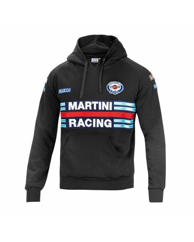 Sweat à capuche homme Sparco MARTINI RACING Noir Taille XL