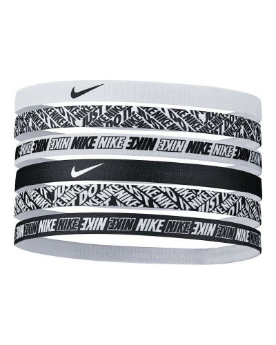 Fascia Sportiva per la Testa Nike Printed Pack6 Nero