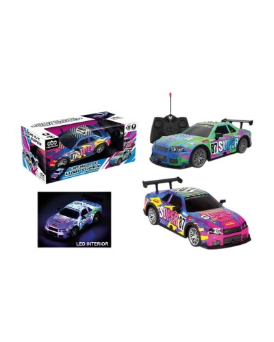 Politiewagen op Afstandsbediening Lumi Blauw Groen 1:22 20 x 8 x 6 cm