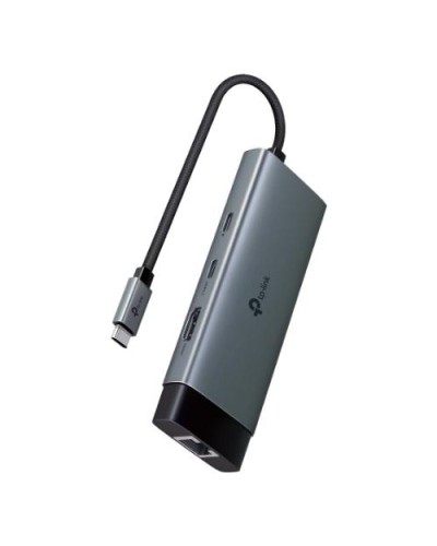 TP-LINK UH6120C 6-Port Hub: 1 USB-C to 6 Ports with 4K@60Hz HDMI, 1 Gbps Ethernet, 100W PD, 1 USB-C, 2 USB-A