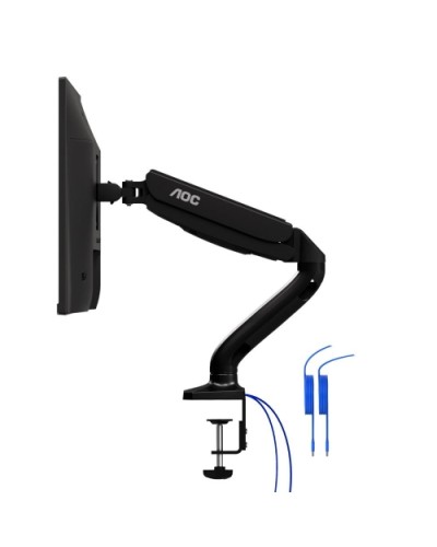 AOC AS110DX Gas Spring Monitor Arm Up to 31.5" VESA 75x75/100x100 360° USB 3.0 USB-C