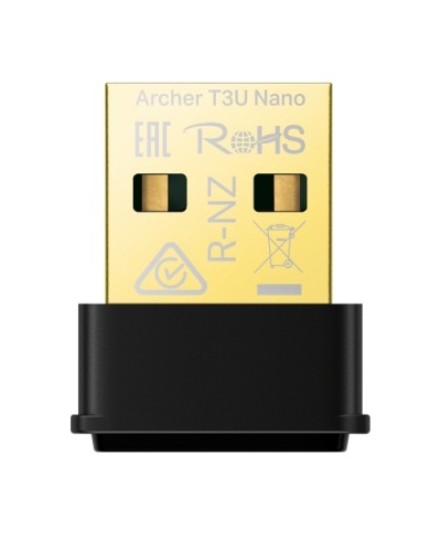 TP-LINK Archer T3U Nano AC1300 Wireless Adapter - Mini Dual Band Wi-Fi, 867Mbps at 5GHz + 400Mbps at 2.4GHz, USB 3.0, MU-MIMO