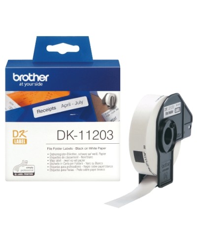 BROTHER DK-11203 LABELS 300PCS ADHESIVE 17x87mm FOR QL-500 QL-550 QL-560 QL-570 QL-700 QL-710W QL-800 QL-810W