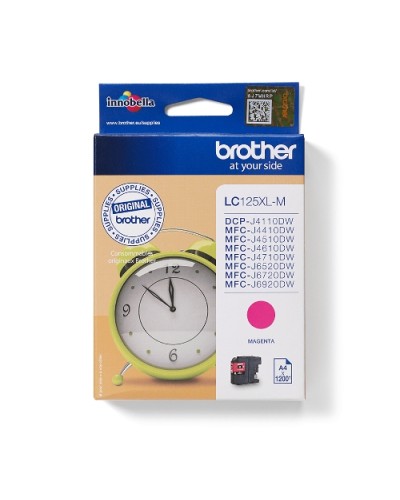 BROTHER LC-125XLM Magenta Ink Cartridge (1200 Pages) - MFC-J4410DW to MFC-J6520DW Series