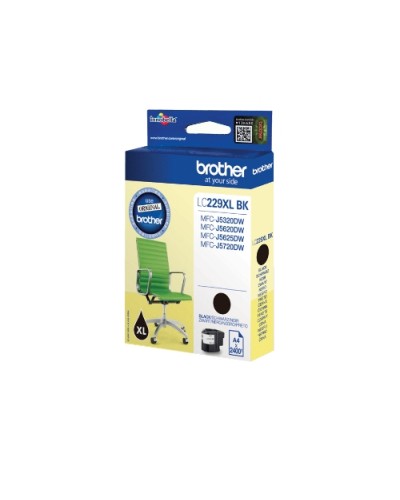BROTHER LC-229XLBK Black Ink Cartridge - 2400 Pages - For MFC-J5320DW MFC-J5620DW MFC-J5720DW