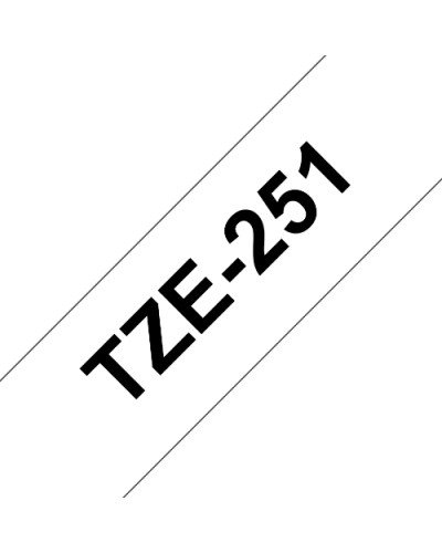 BROTHER TZe-251 Laminated Tape 24mm Black on White