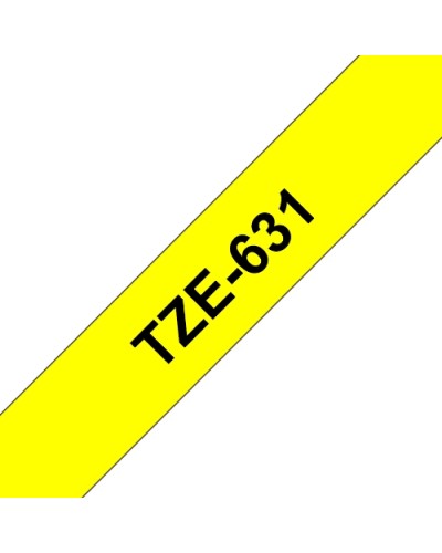 BROTHER TZe-631 12mm (8m) Black on Yellow Laminated Tape