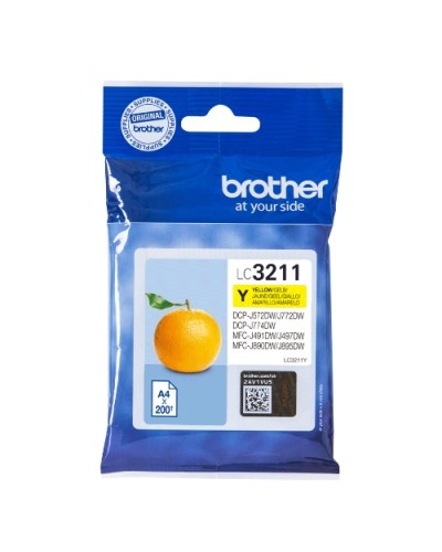 BROTHER LC-3211Y Yellow Ink 200PP X DCP-J572DW MFC-J491DW MFC-J890DW