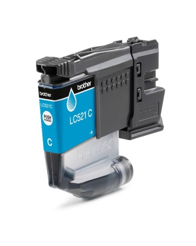 BROTHER LC-521C Cyan Ink 500 Page Yield for DCPJ1260W DCPJ1310DW DCPJ1360DW DCPJ1460DW