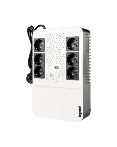 LEGRAND KEOR MULTIPLUG 600VA Single-Phase UPS with German Standard Outlets, Up to 15 Minutes Backup - LG-310081