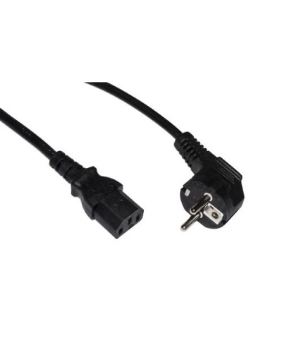 PC/Printer Power Cord Schuko Plug 90 Degree 1.8M IEC VDE Black