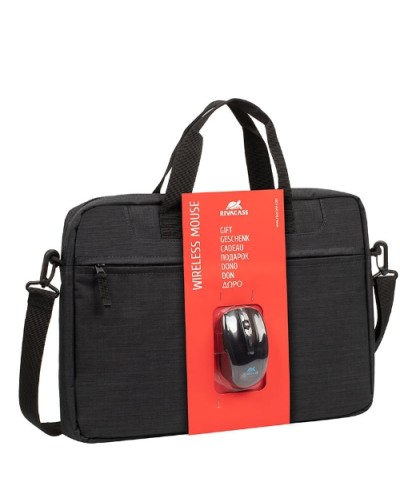 RIVACASE BUNDLE Black Laptop Bag 15.6" + Wireless Mouse - R8038BL