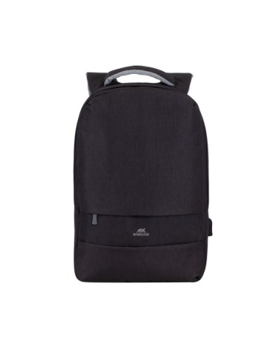RIVACASE PRATER 15.6" BACKPACK - BLACK - ANTI-THEFT POCKETS - SIDE USB - R7562B