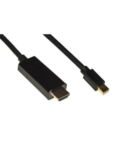 LINK MINI DISPLAYPORT 1.4 TO HDMI 2.0 CABLE, M/M, 3M, GOLD PLATED, 4KX2K 60HZ 18GBPS, BLACK, LKMDPH1423