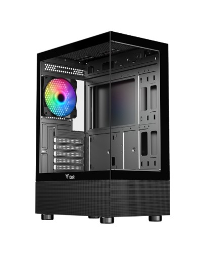 ITEK SHOWBUI 33B GAMING TOWER - ATX, 12cm ARGB Fan, USB3, Tempered Glass Side & Front