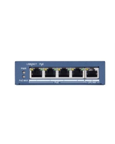 HIKVISION L2 Unmanaged Switch, 4 Gigabit PoE, 1 Gigabit Uplink, 60W
