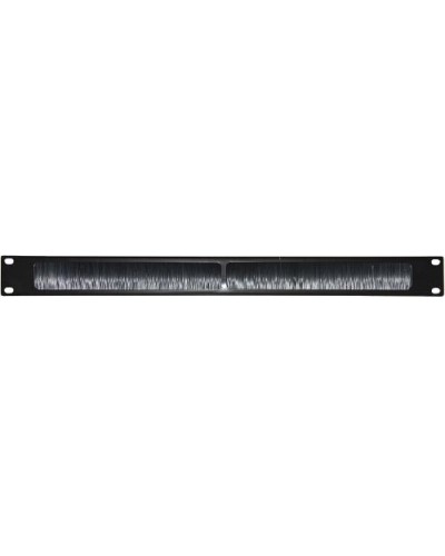 1U Black Brush Panel for 19" Rack Cabinets