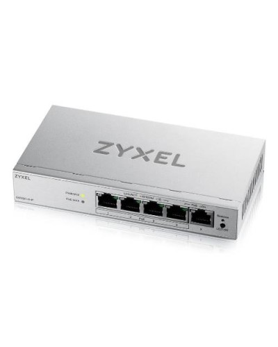 ZYXEL GS1200-5HP v3 SMART MANAGED 5-Port Gigabit (4-Port PoE up to 60W) Easy Management xVLAN, QoS Fanless Desktop Switch