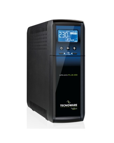 TECNOWARE EXA-PLUS 1100 UPS - 1100VA/770W - IEC - 2USB Charger 2.1A - LCD Sinewave - AVR - RJ45/11 Protection - USB for SW